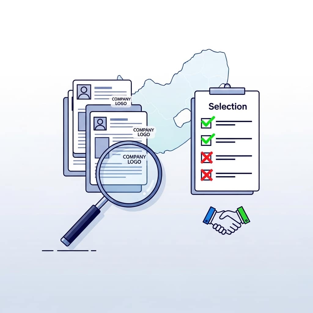 How to choose an SEO company in South Africa showing evaluation checklist, red flags, and selection criteria